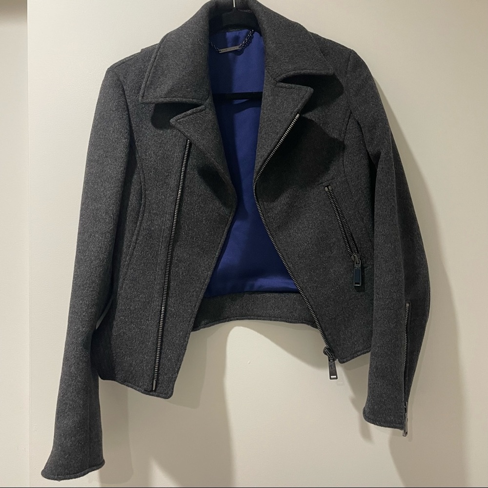 Elie Tahari Wool Moto Jacket